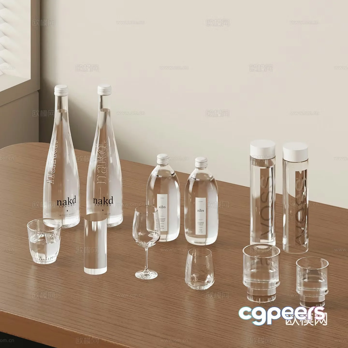 022 Modern Water Bottle Water Cup Glass Cup (2018) 3D Model