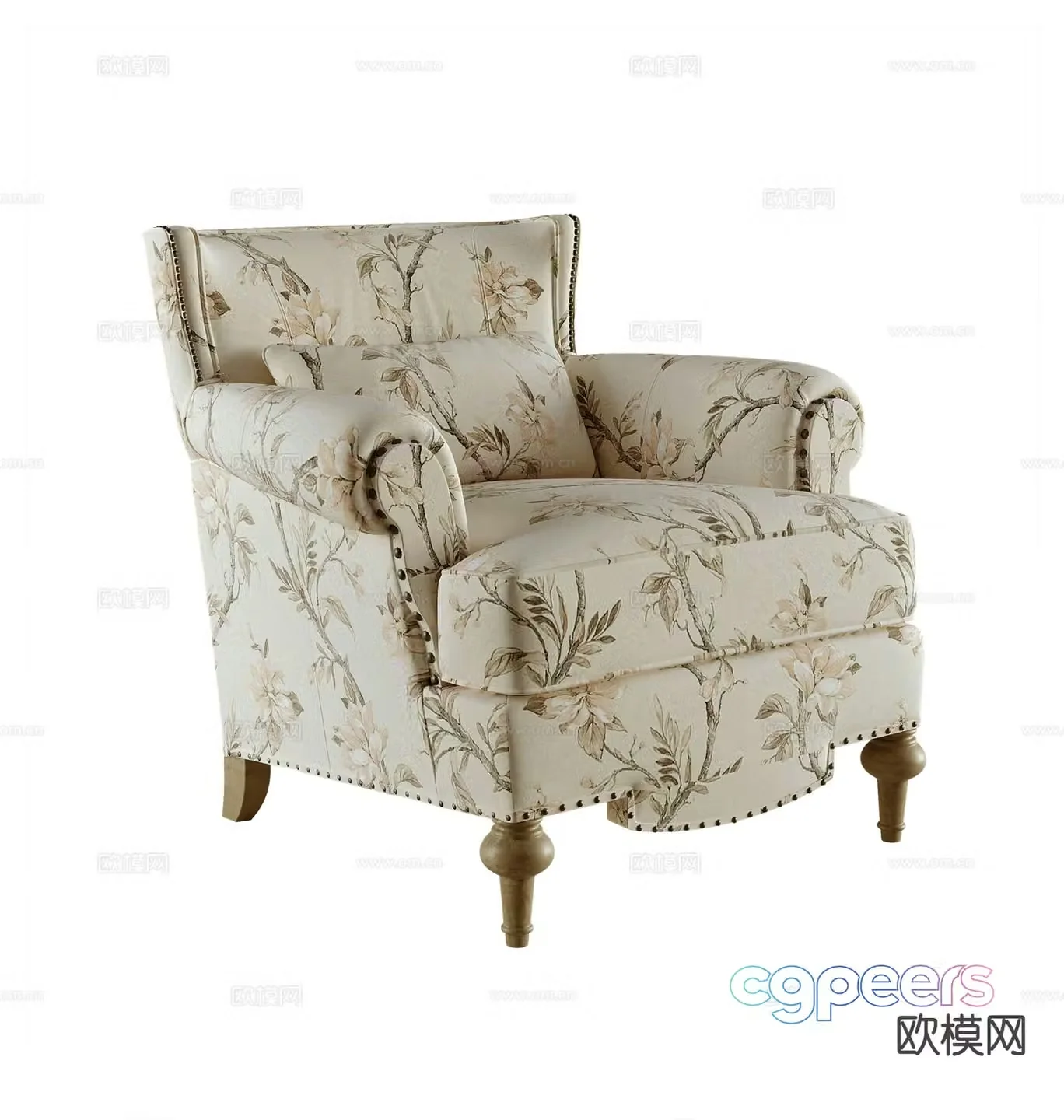 American sofa chair 3d model