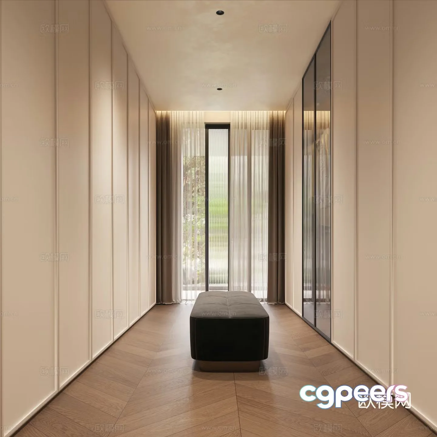 Modern cloakroom 3d model