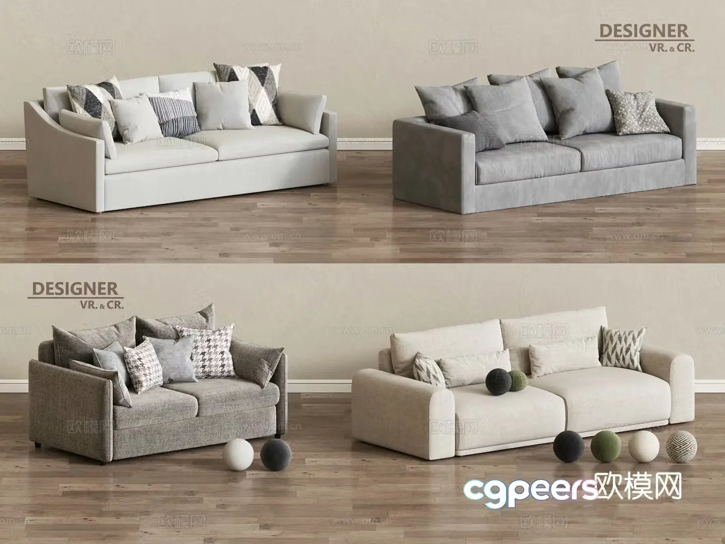 Modern love sofa 3d model