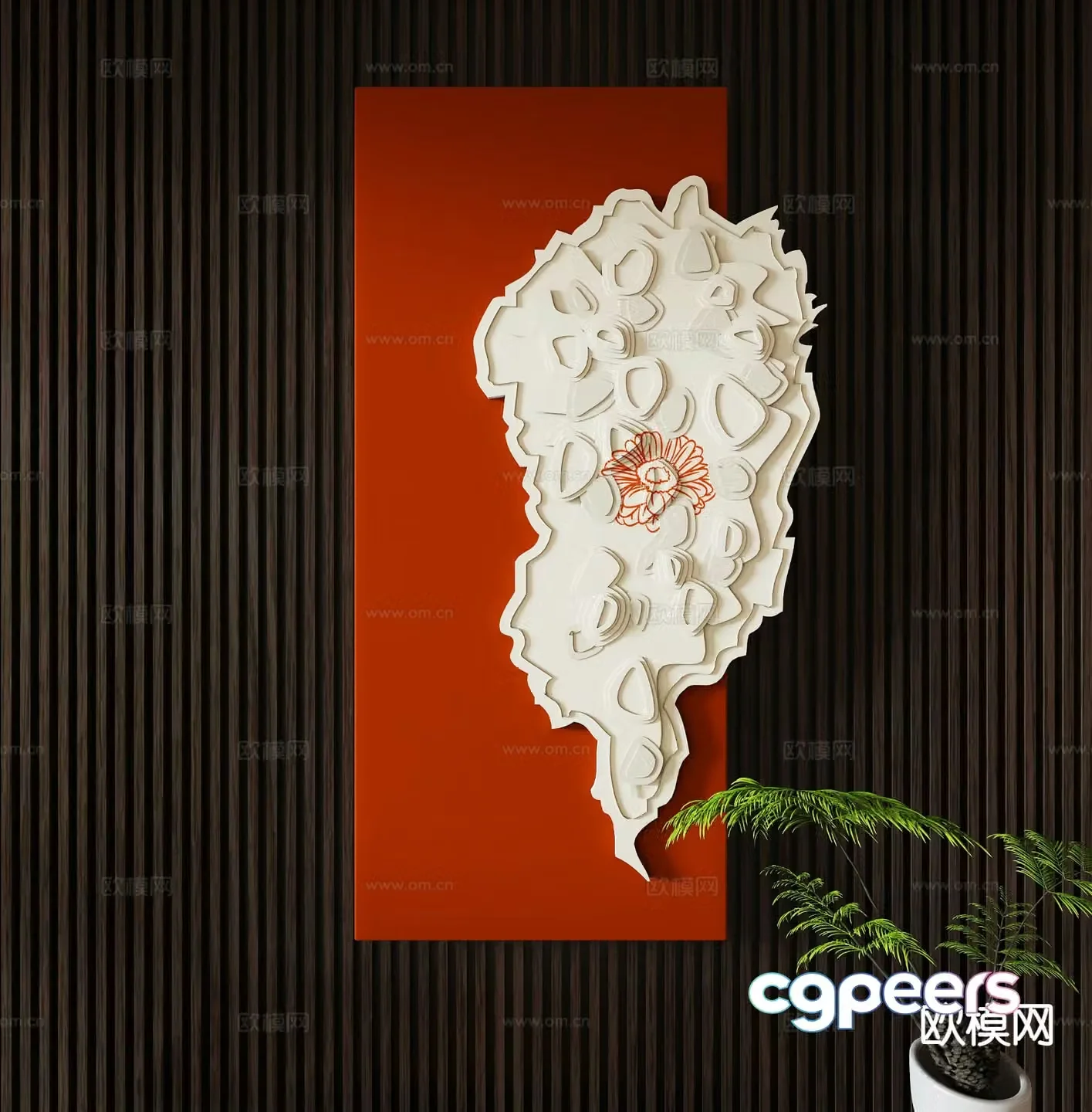 New Chinese style wall decoration pendant 3D model