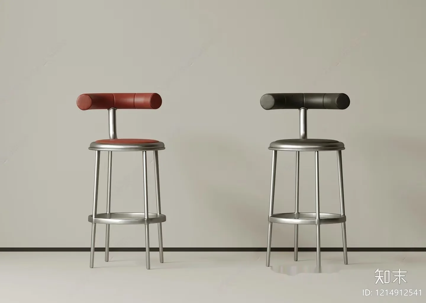 Modern Metal Bar Stools 3D Model – 12079 – VRAY Render