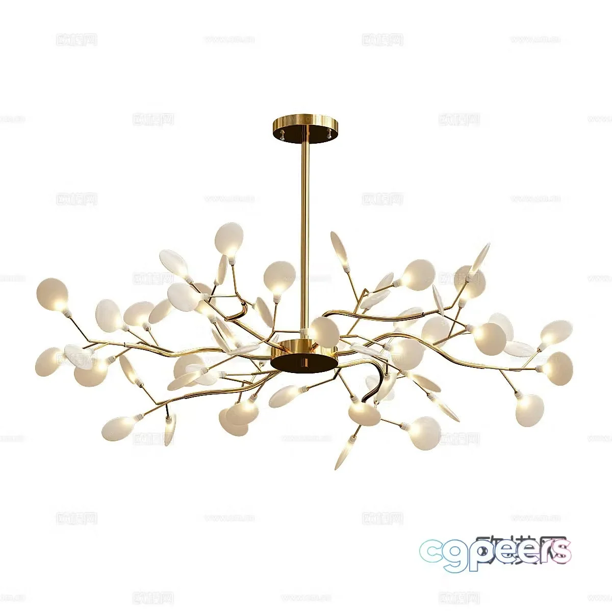 Petal chandelier Creative chandelier Decorative chandelier Restaurant chandelier Living room chandelier Bedroom chandelier 3D model