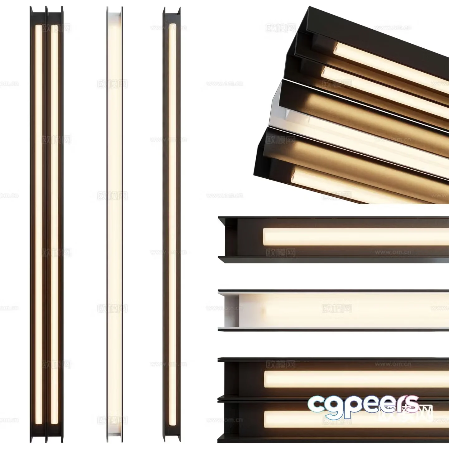 Minimalist wall lamp long wall lamp 3d model