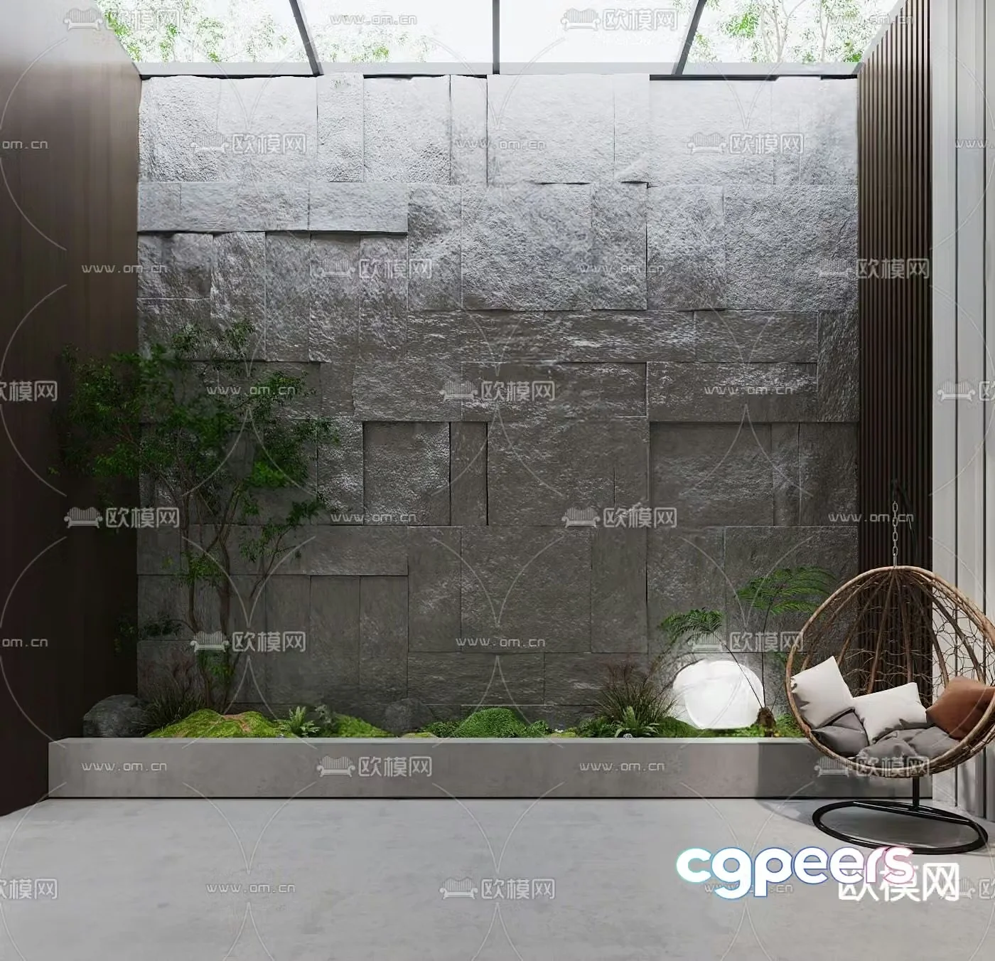 Indoor landscape indoor landscaping 3d model