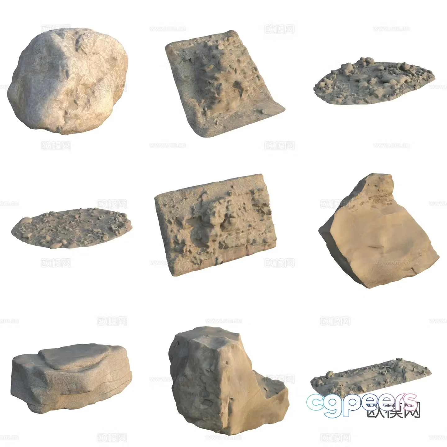 Sandstone stone 3d model