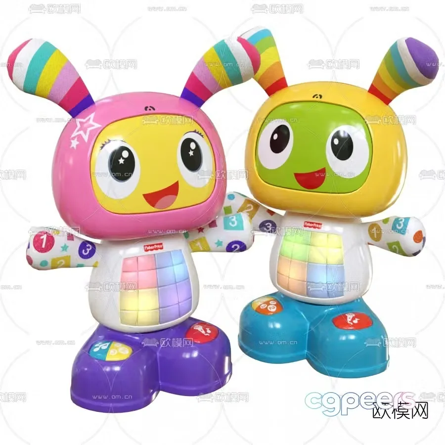 Modern little colorful children’s toy 3d model