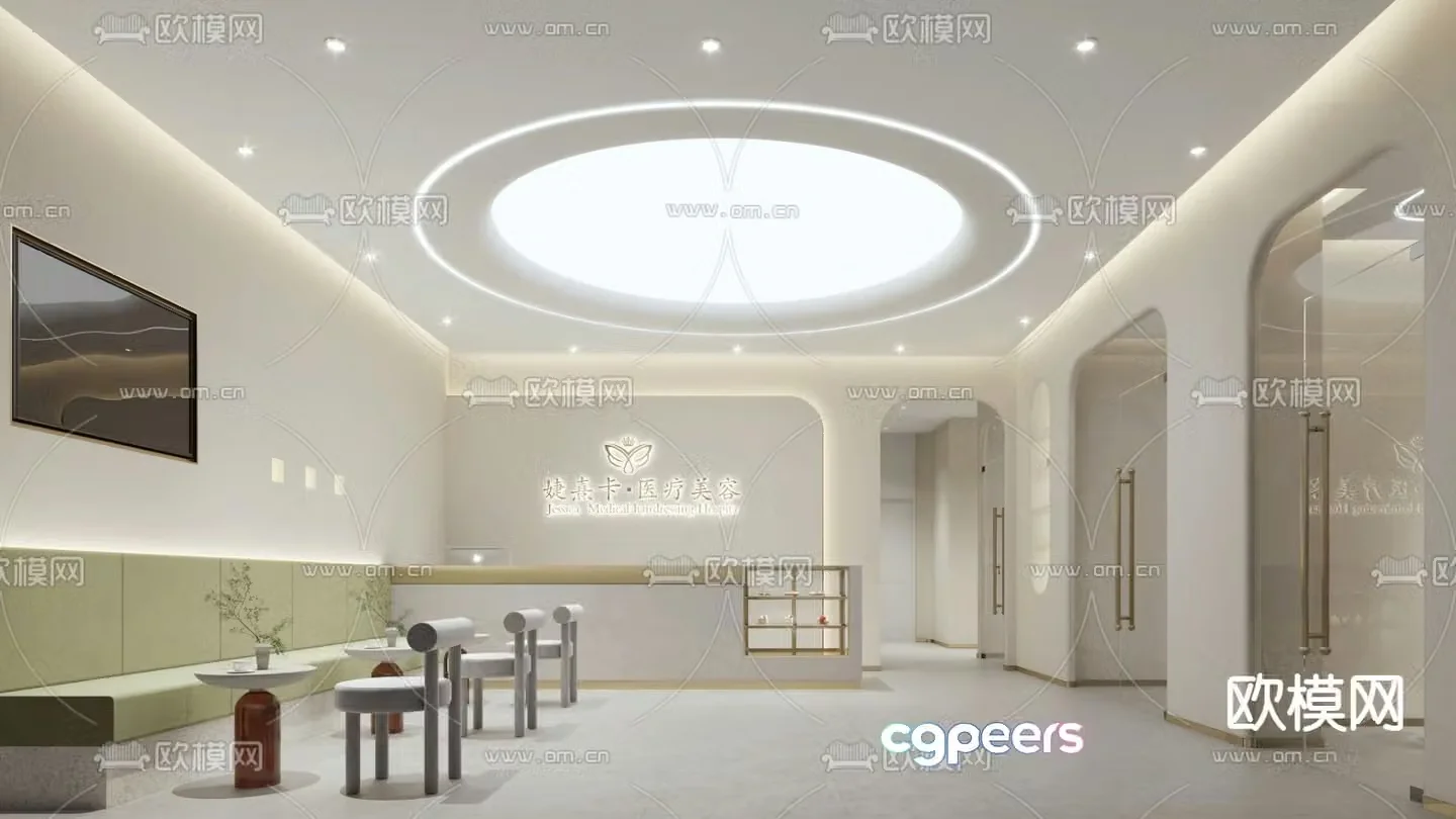 Wabi Sabi Beauty Salon Rest Area 3D Model