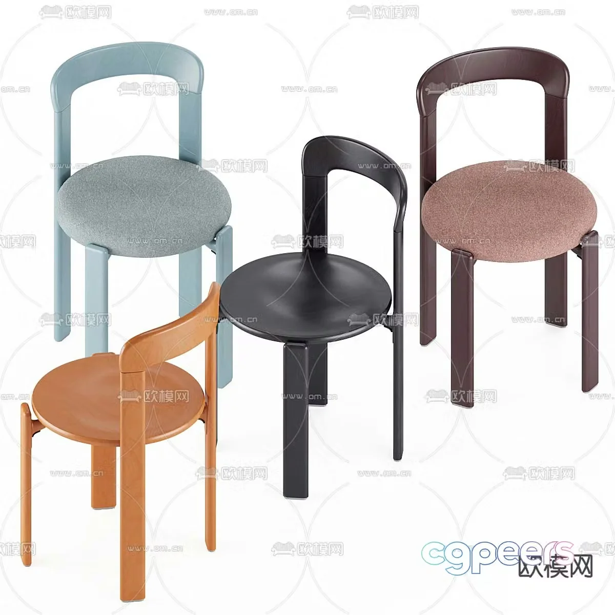 REY bar chair 3d model