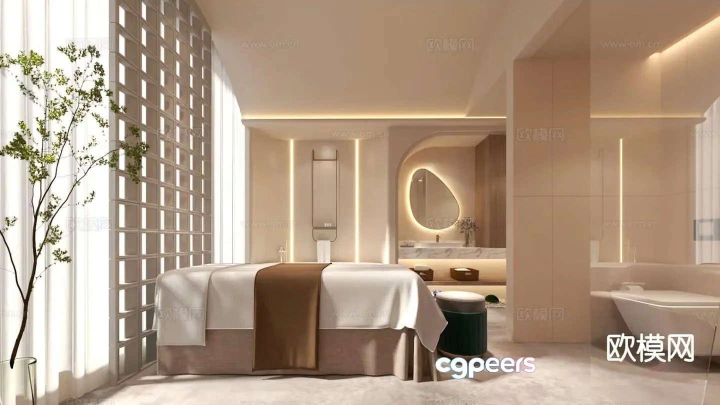 Creamy Beauty SPA Store Private Room 3D Model