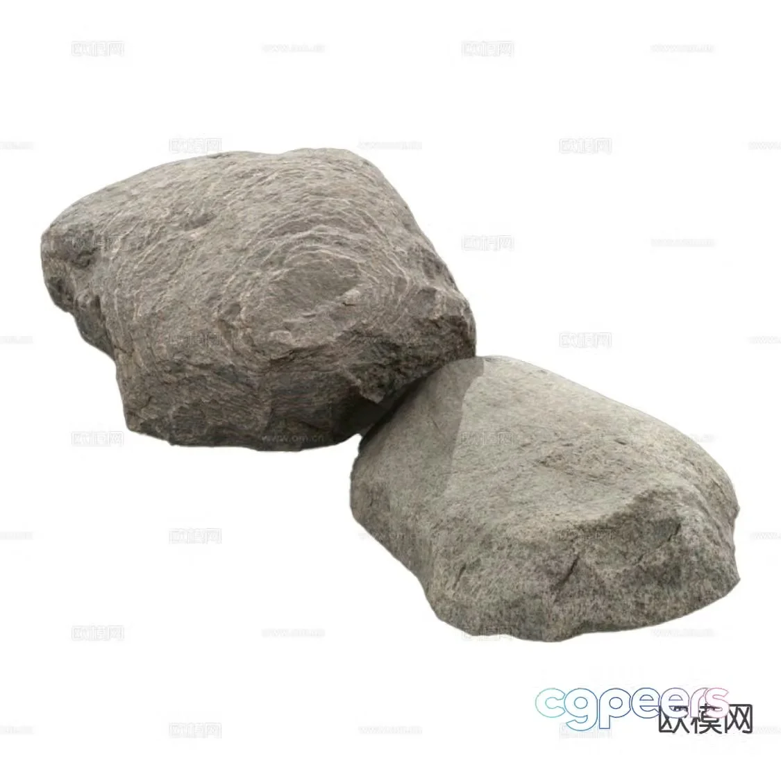 modern rock granite 3d model