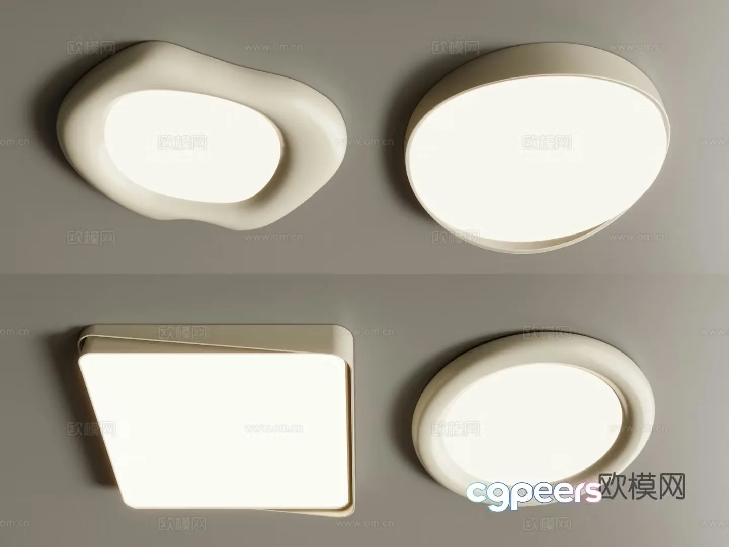 Modern ceiling light 3d model