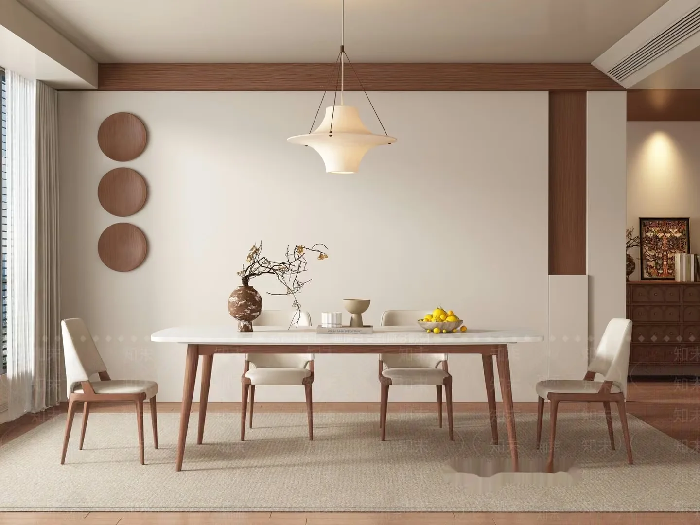 Modern Dining Table 3D Model – 15470 – VRAY Render