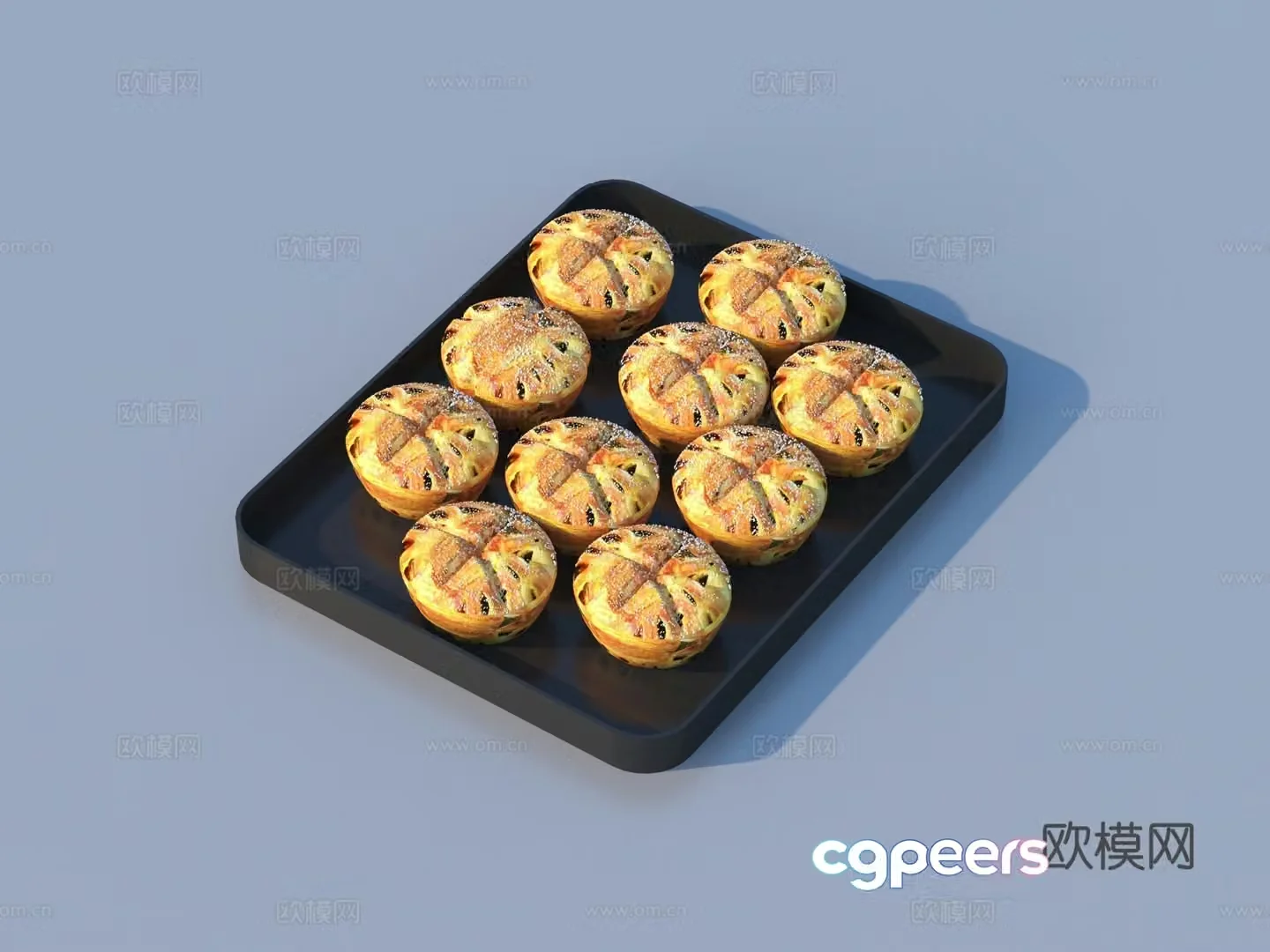 Bread Bread Cookies Food 3D Model