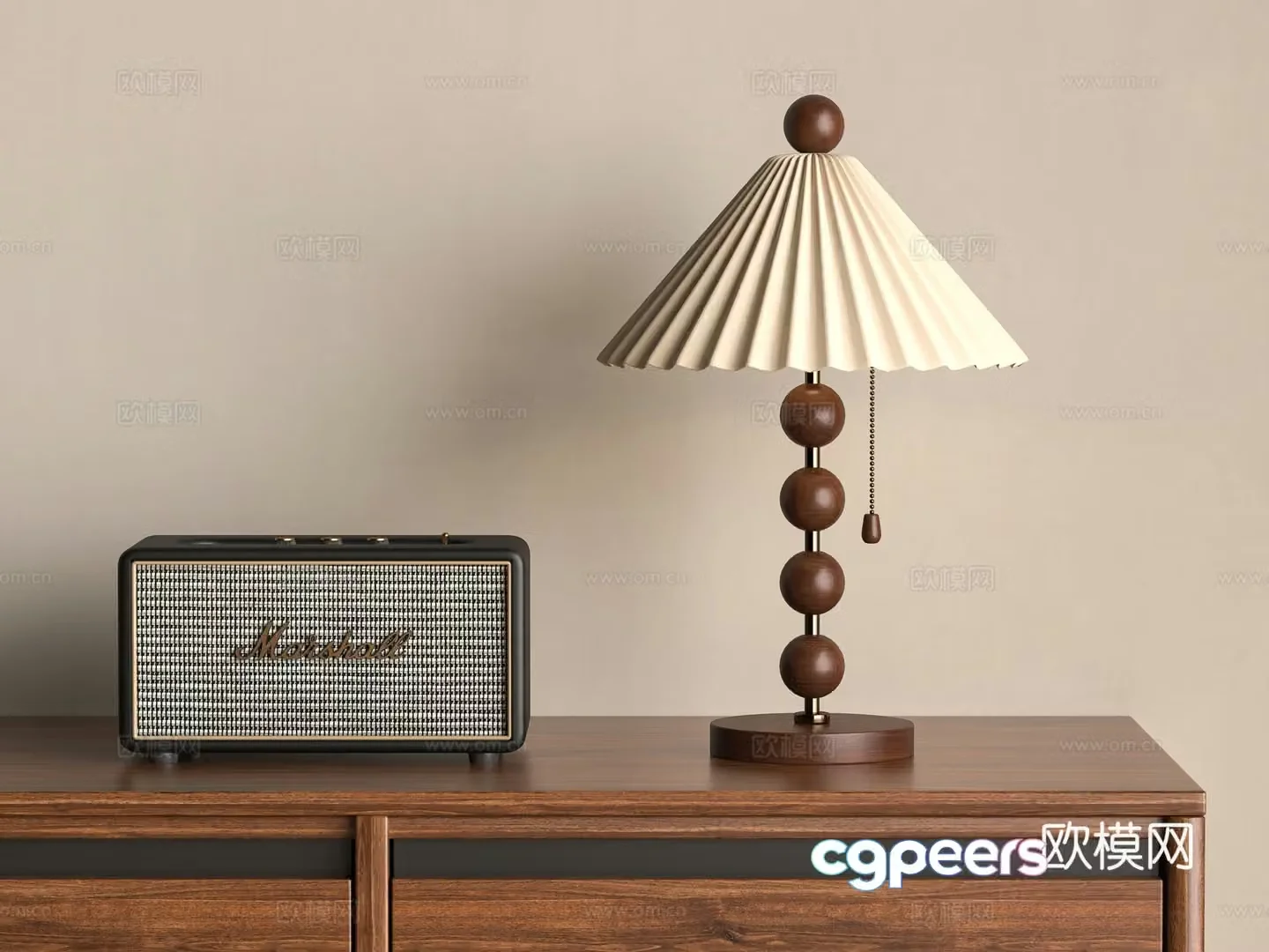 3D model of medieval style table lamp