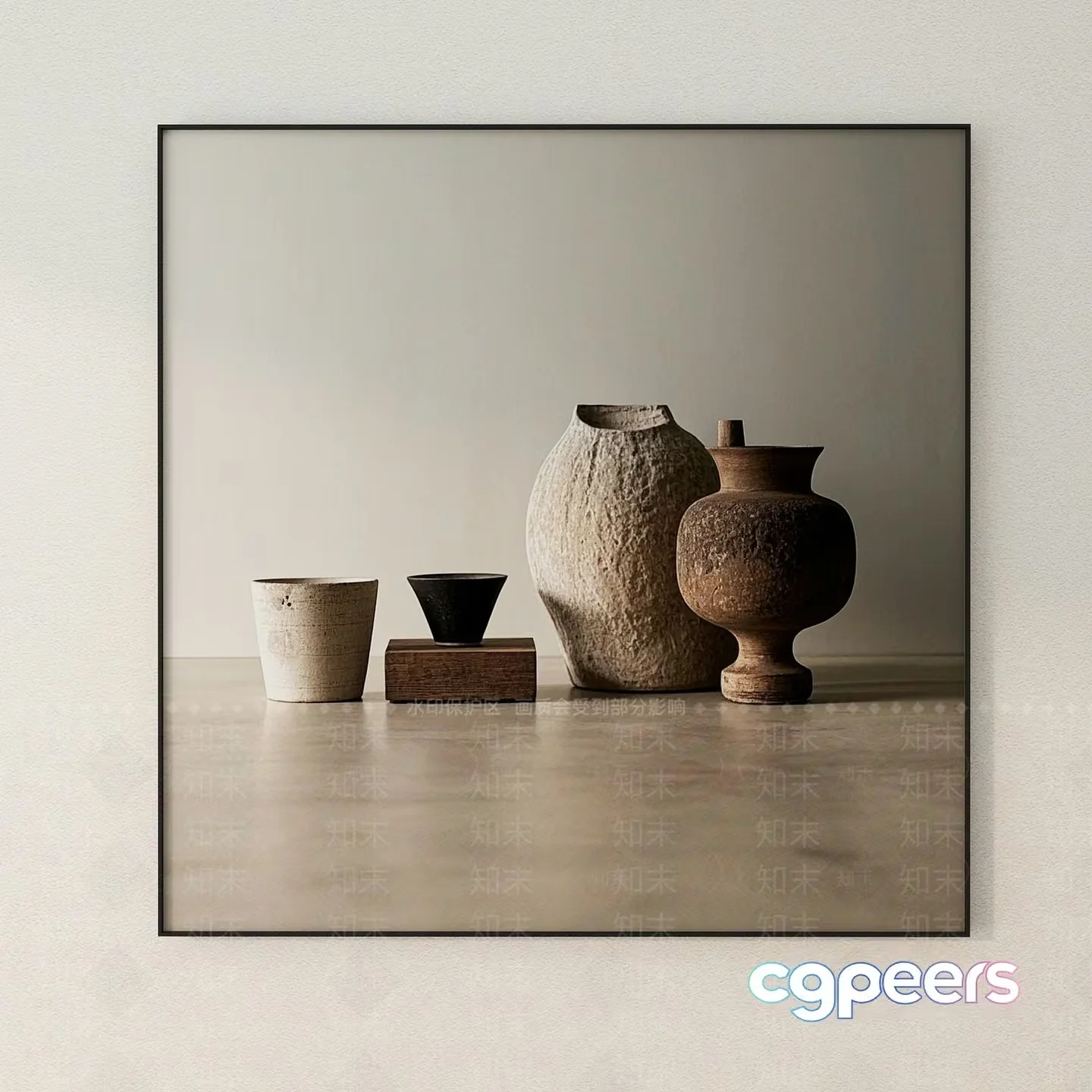 A Collection Of Vases 3D Model – 12911 – VRAY Render