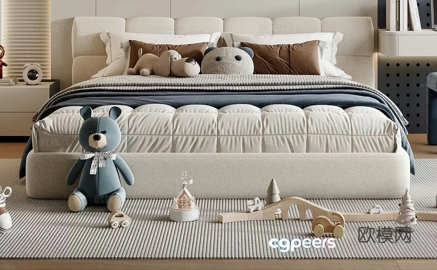 Modern children’s bed 3d model