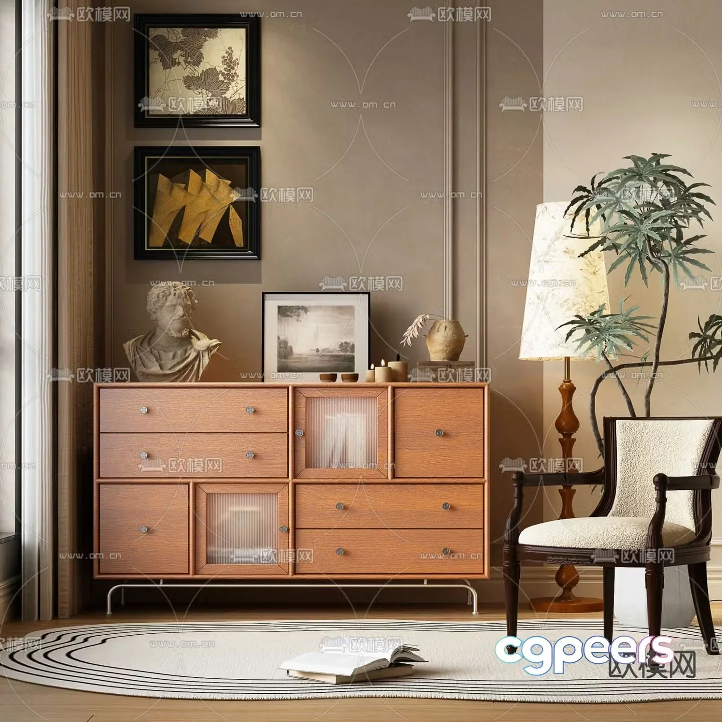 Medieval sideboard 3d model