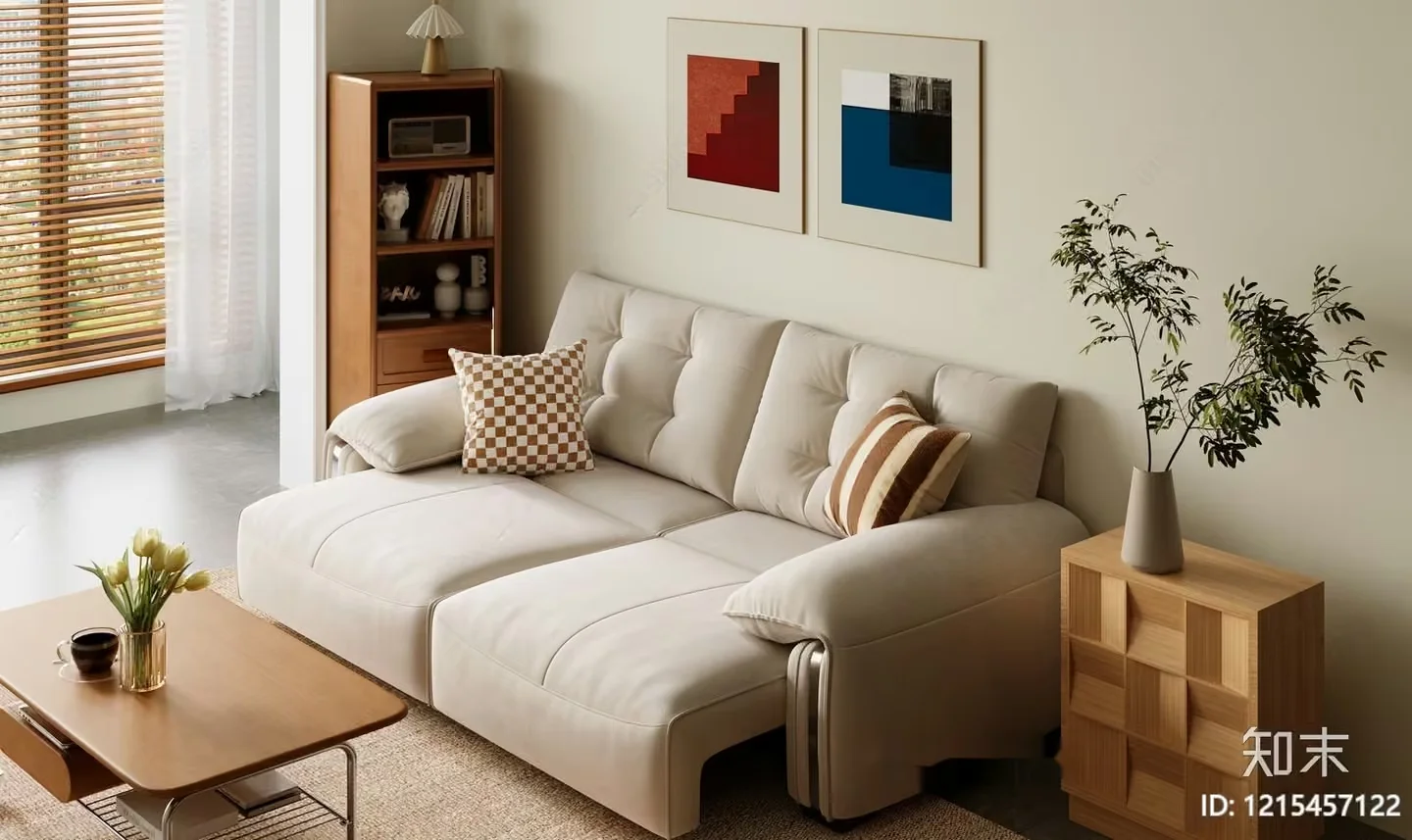 Modern Living Room 3D Model – 16691 – VRAY Render