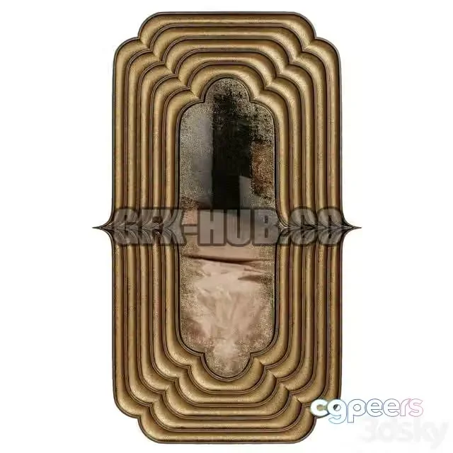 3ds Max Free – Antique mirror with metal frame