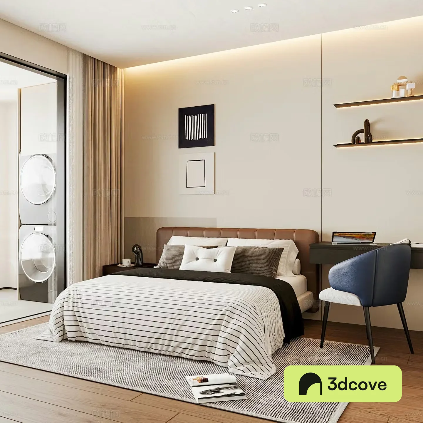 Modern home bedroom Modern bedroom Italian bedroom Simple bedroom Italian bed