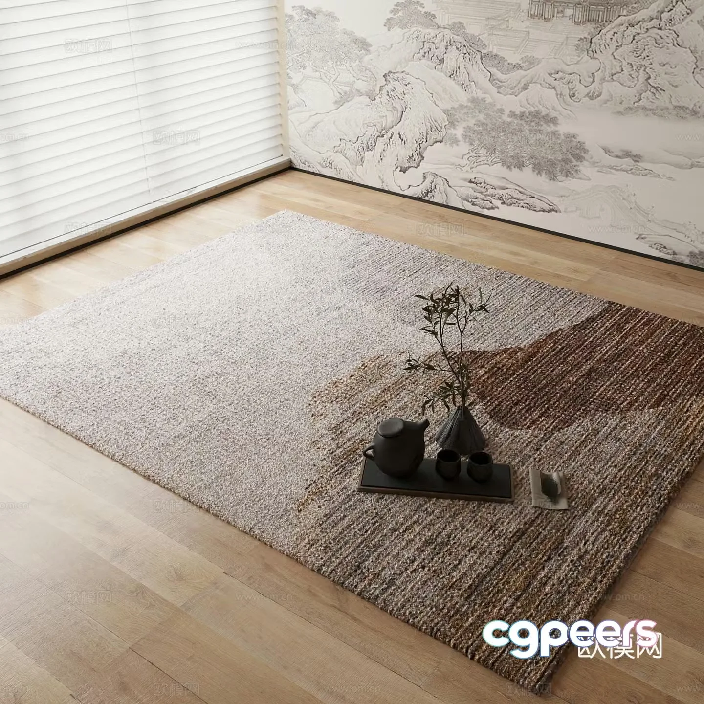 New Chinese carpet 3D model