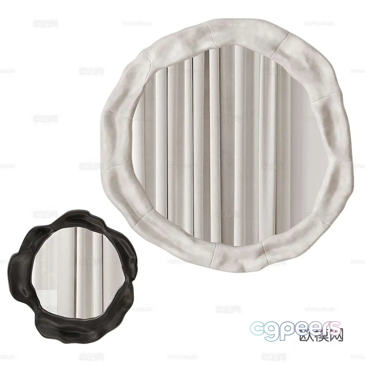 Modern Wasabi Decorative Mirror 3D Model