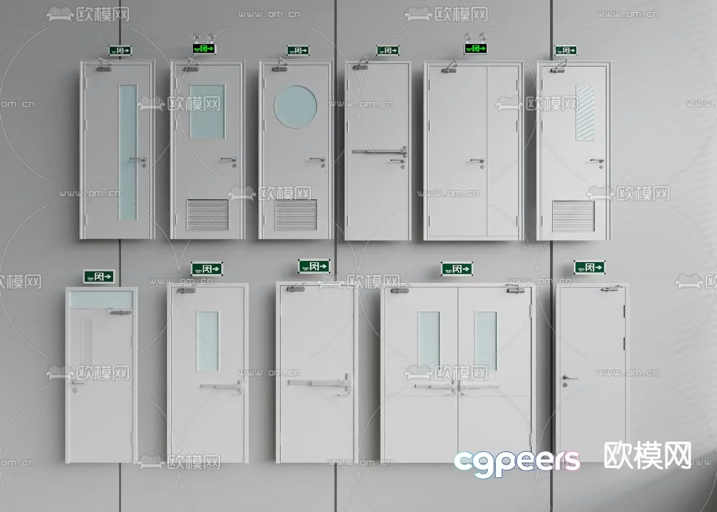 Fire door Safety door 3d model