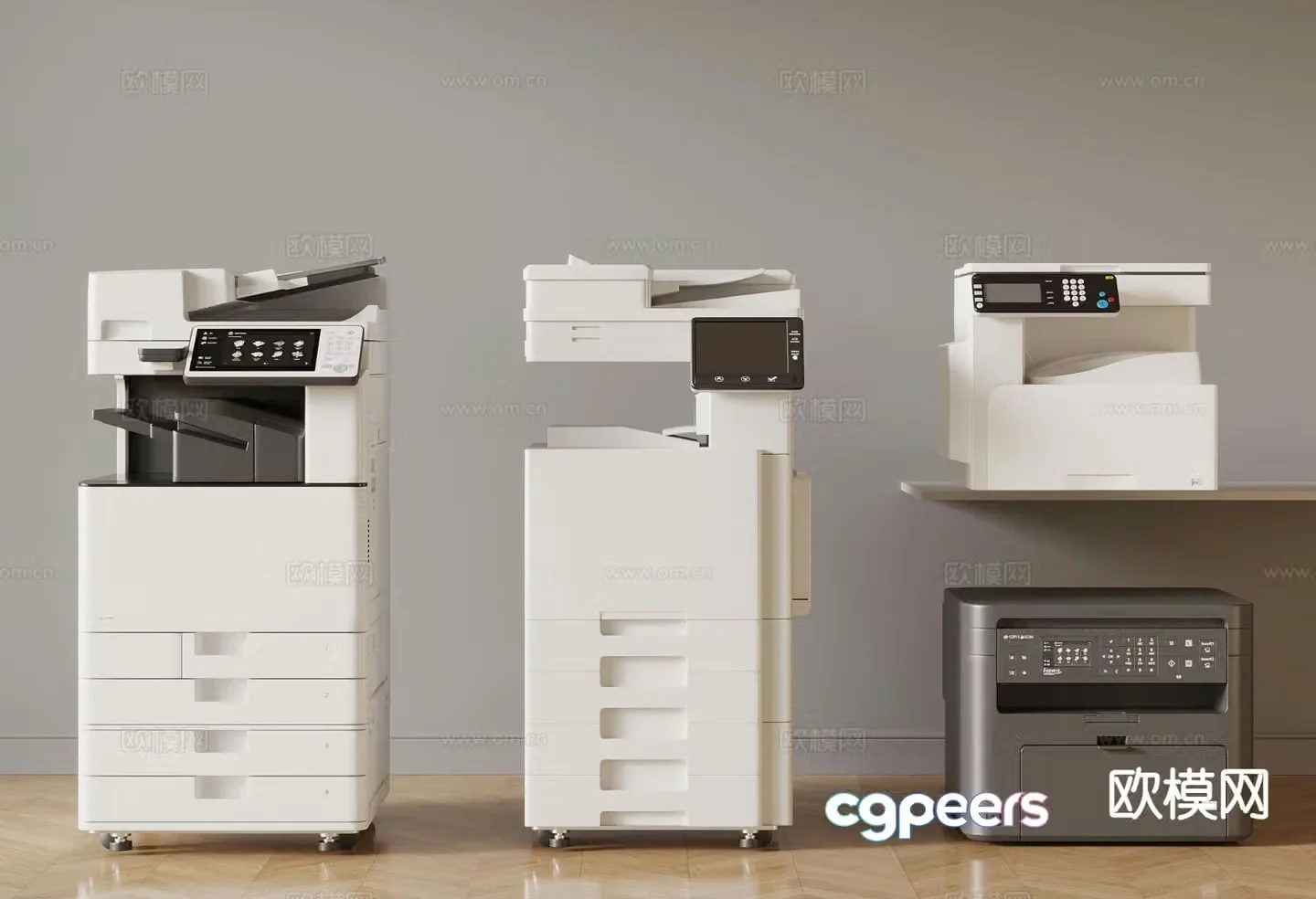 Modern printer copier 3d model