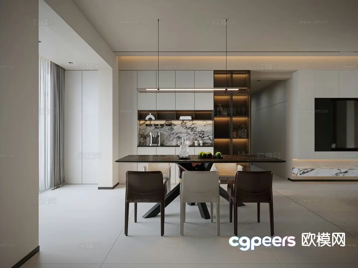 Modern restaurant 3d model