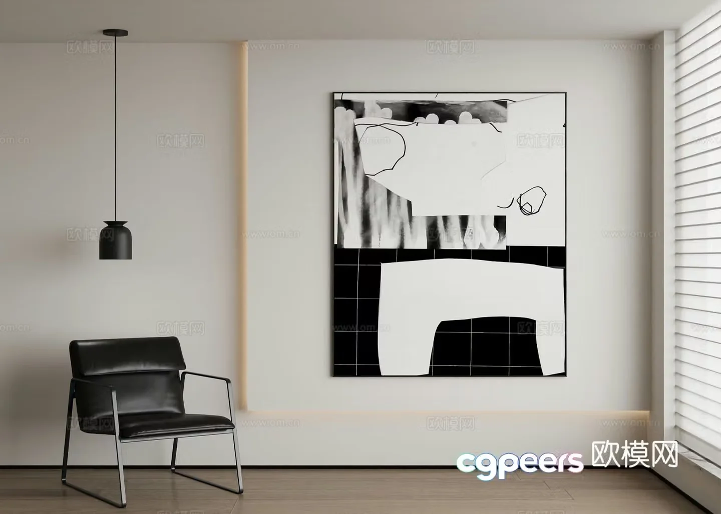 Modern decorative painting 3d model