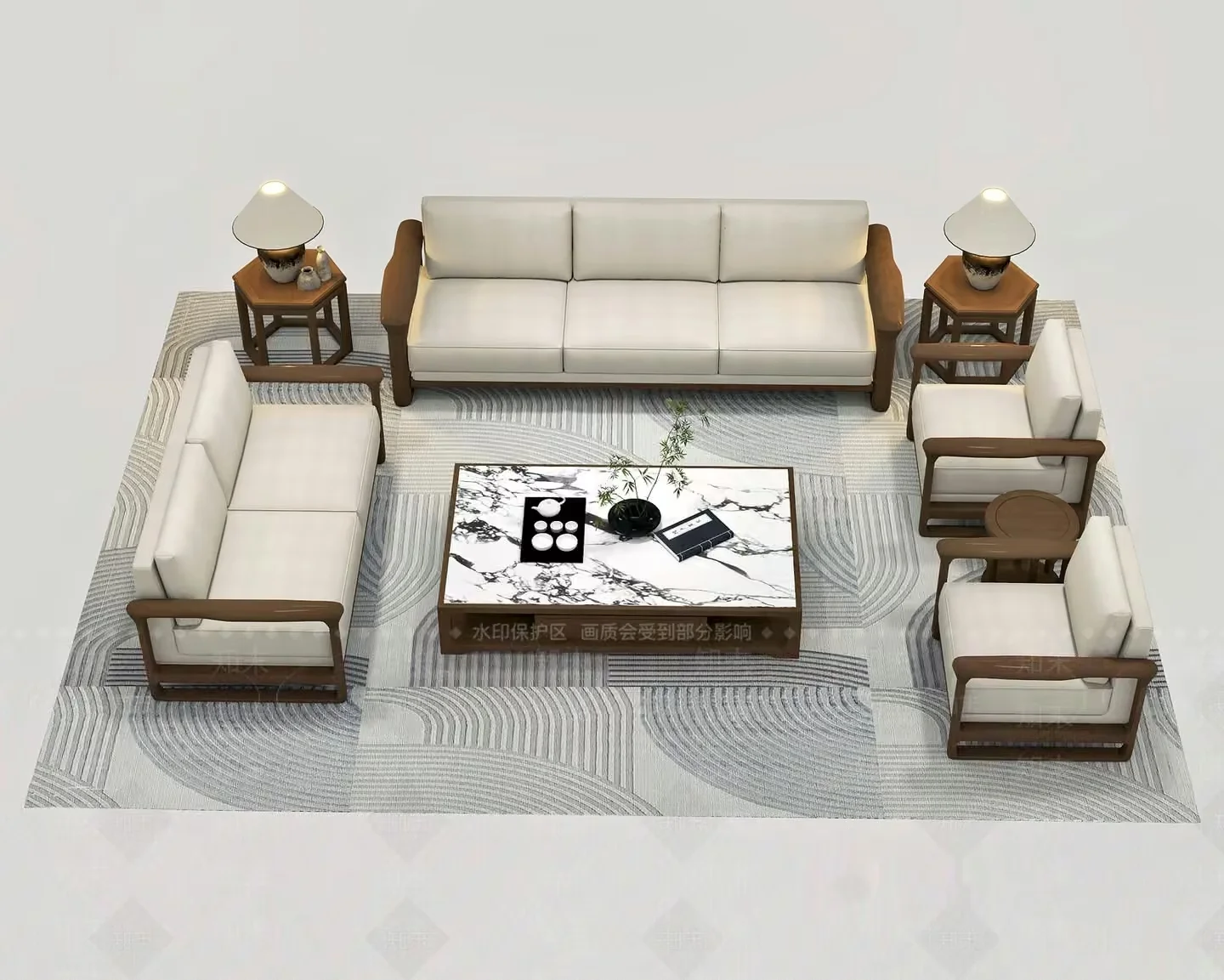 Modern Living Room 3D Model – 10144 – VRAY Render