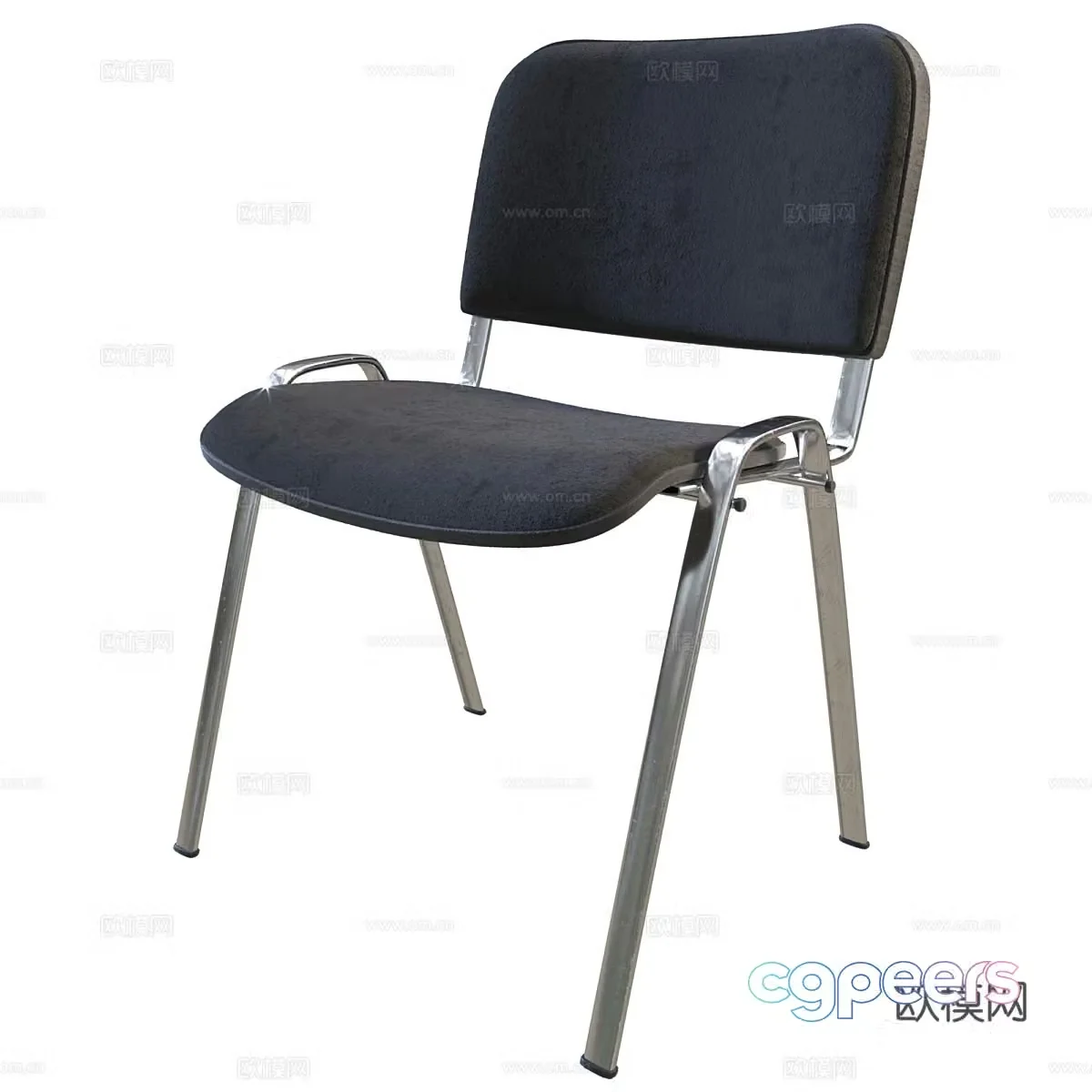 Modern stainless steel chair 3d model