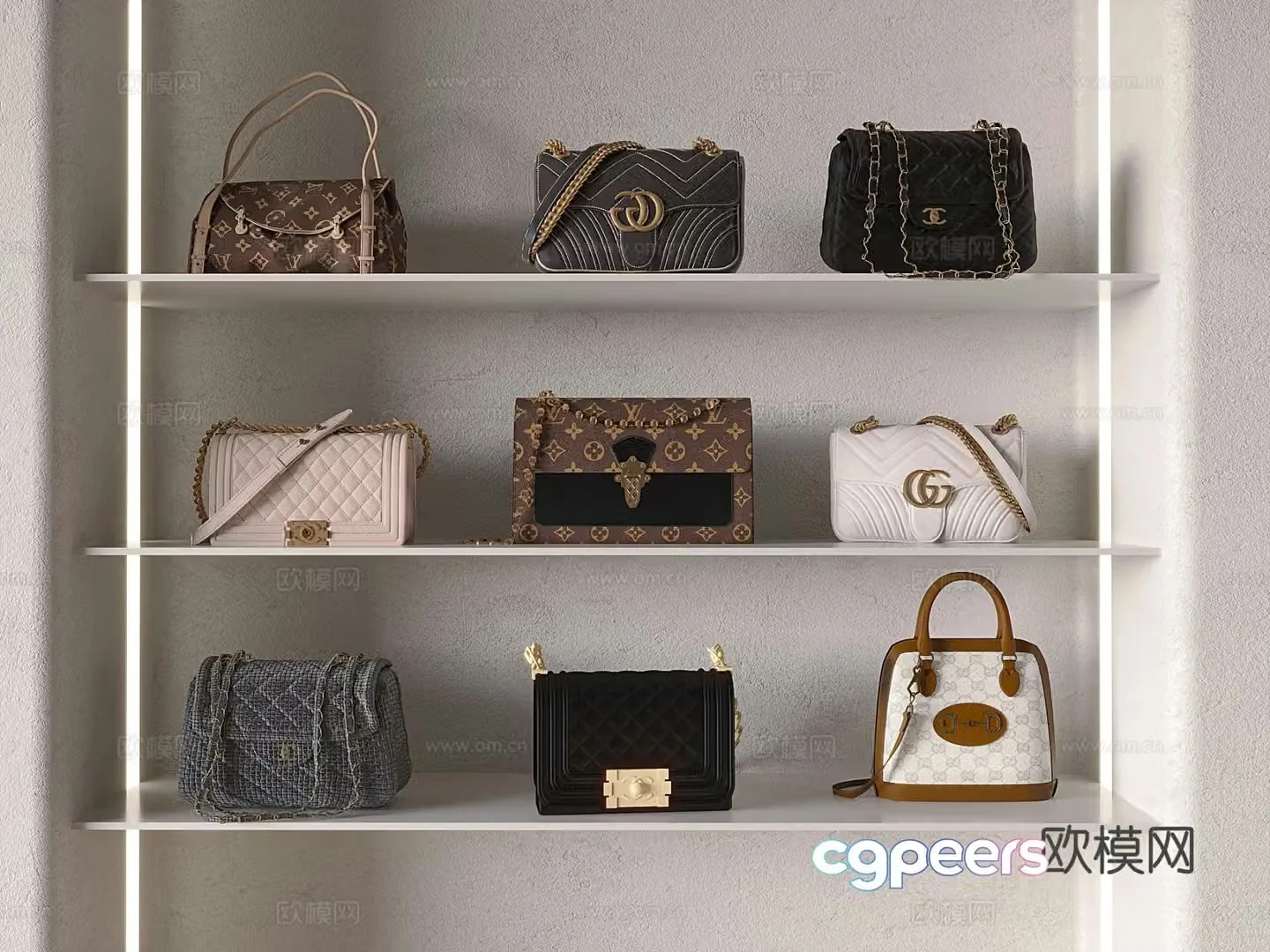 Women’s bag handbag shoulder bag crossbody bag 3d model