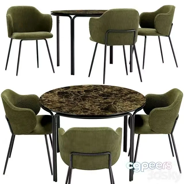 3ds Max Free – Suanna Dining Chair and Chici Table