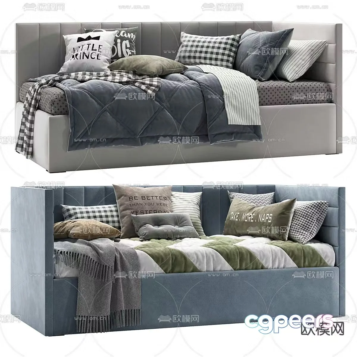 Modern children’s bed sofa bed 3d model