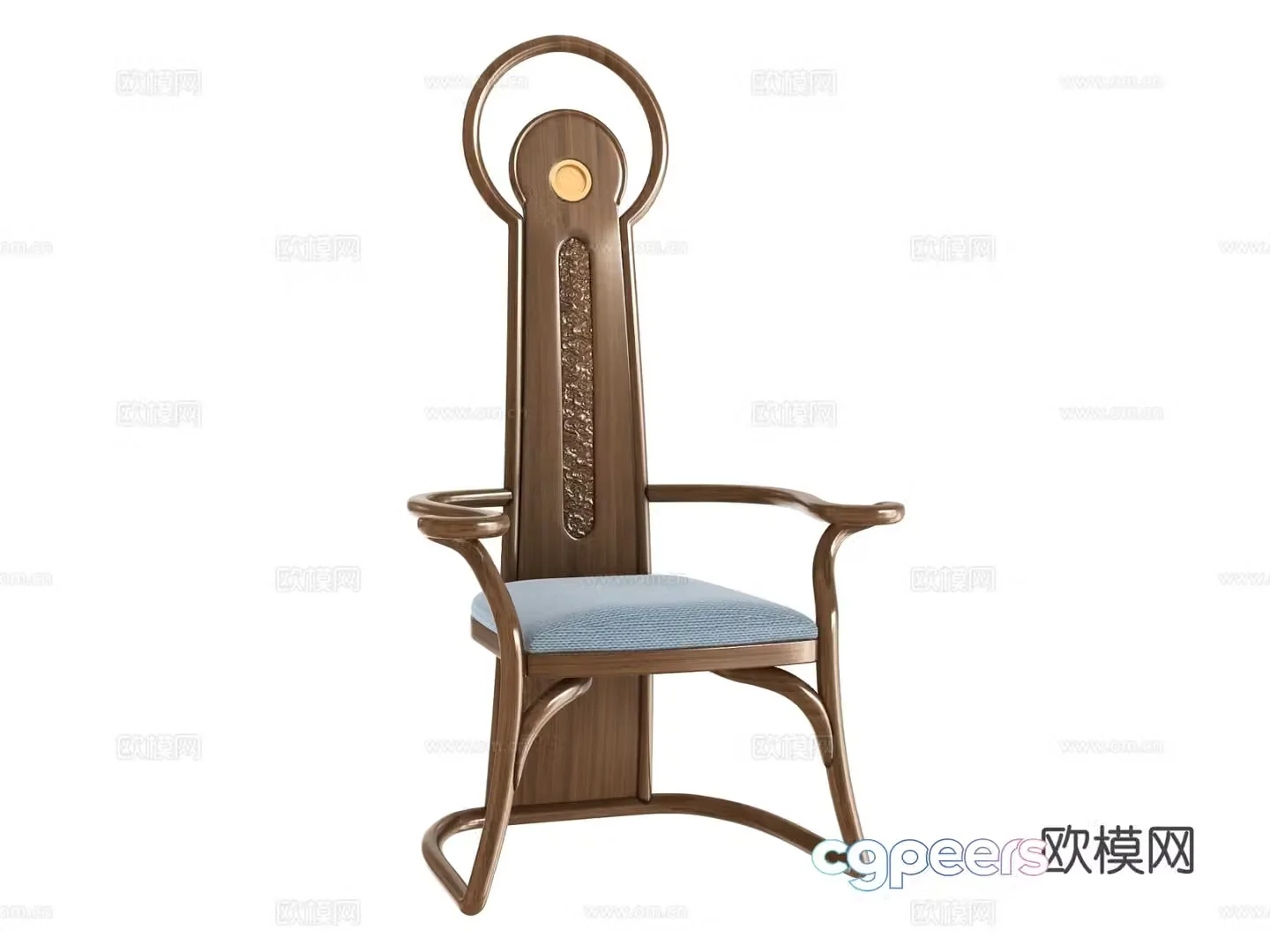 New Chinese style chair leisure chair 3d model