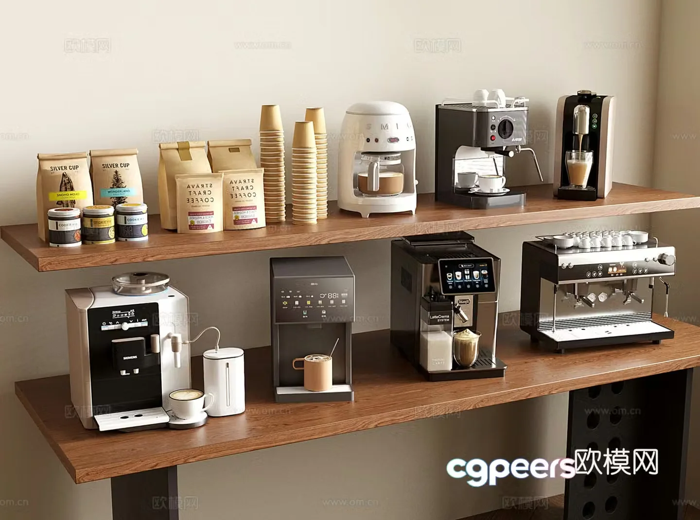 Modern coffee maker Household appliances Coffee supplies Kitchen supplies 3D model