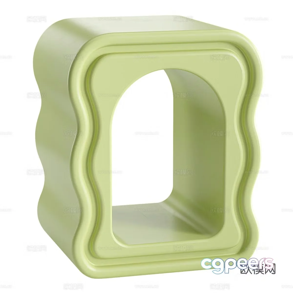 Modern Cream Style Kawaii Nightstand 3D Model