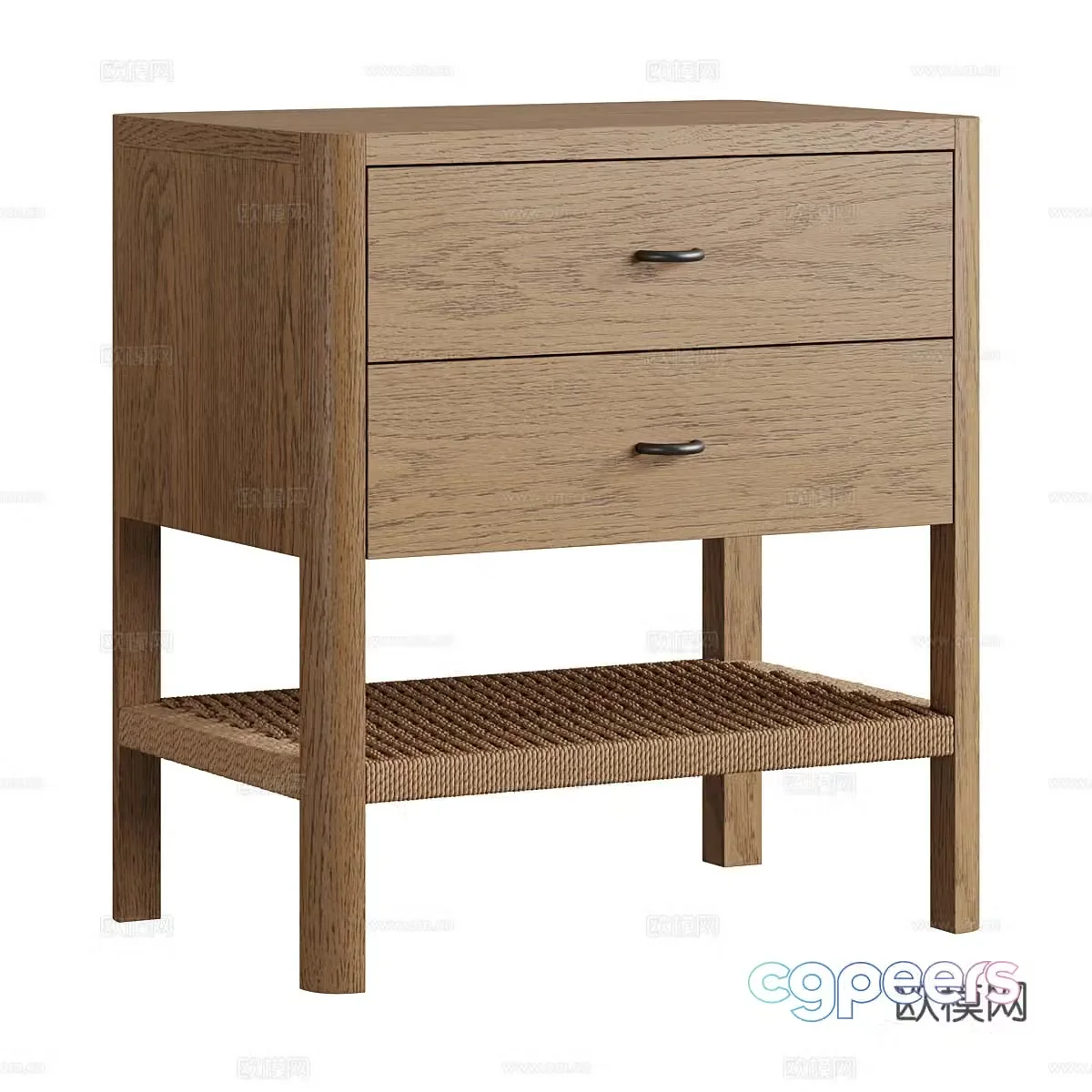 New Chinese style bedside table 3D model