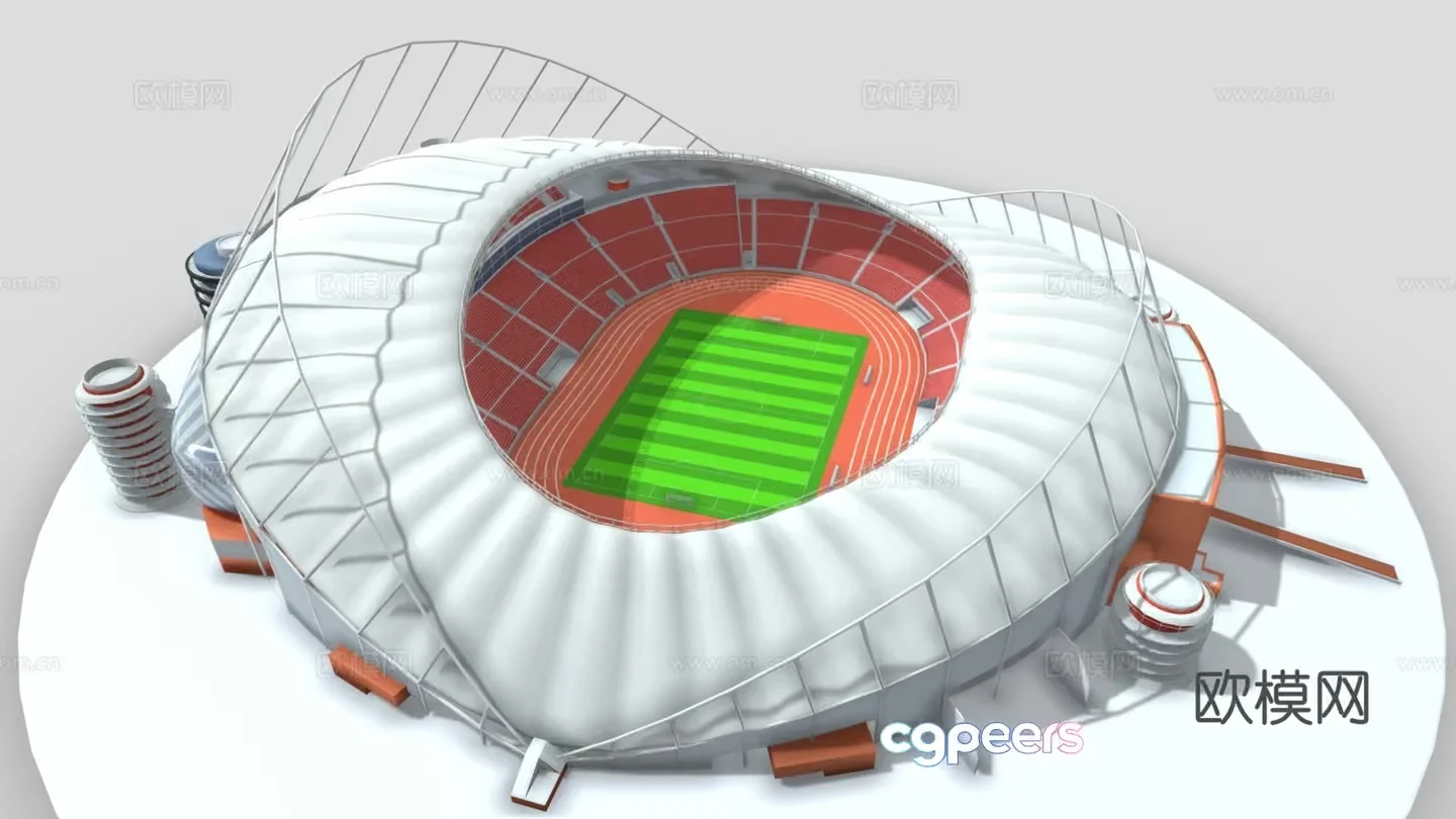 A Large Stadium 3D Model – 9438 – VRAY Render