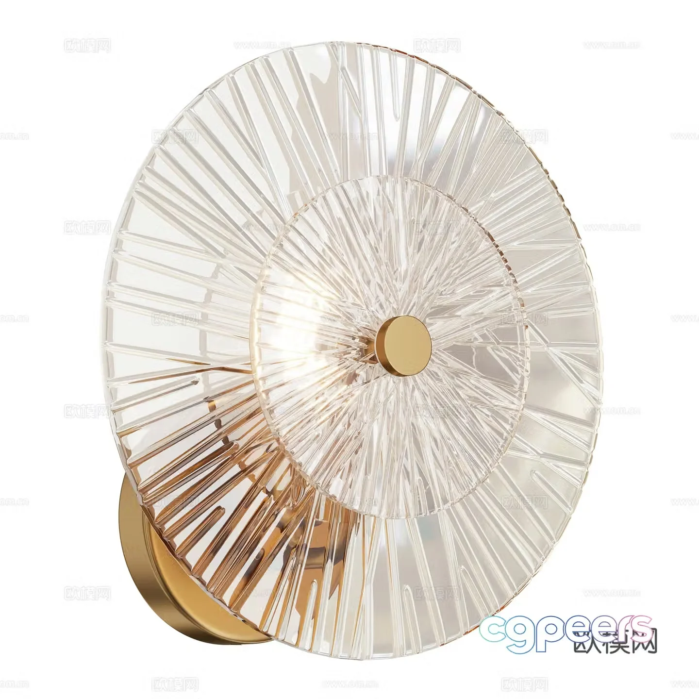 Modern light luxury glass wall lamp 3d model