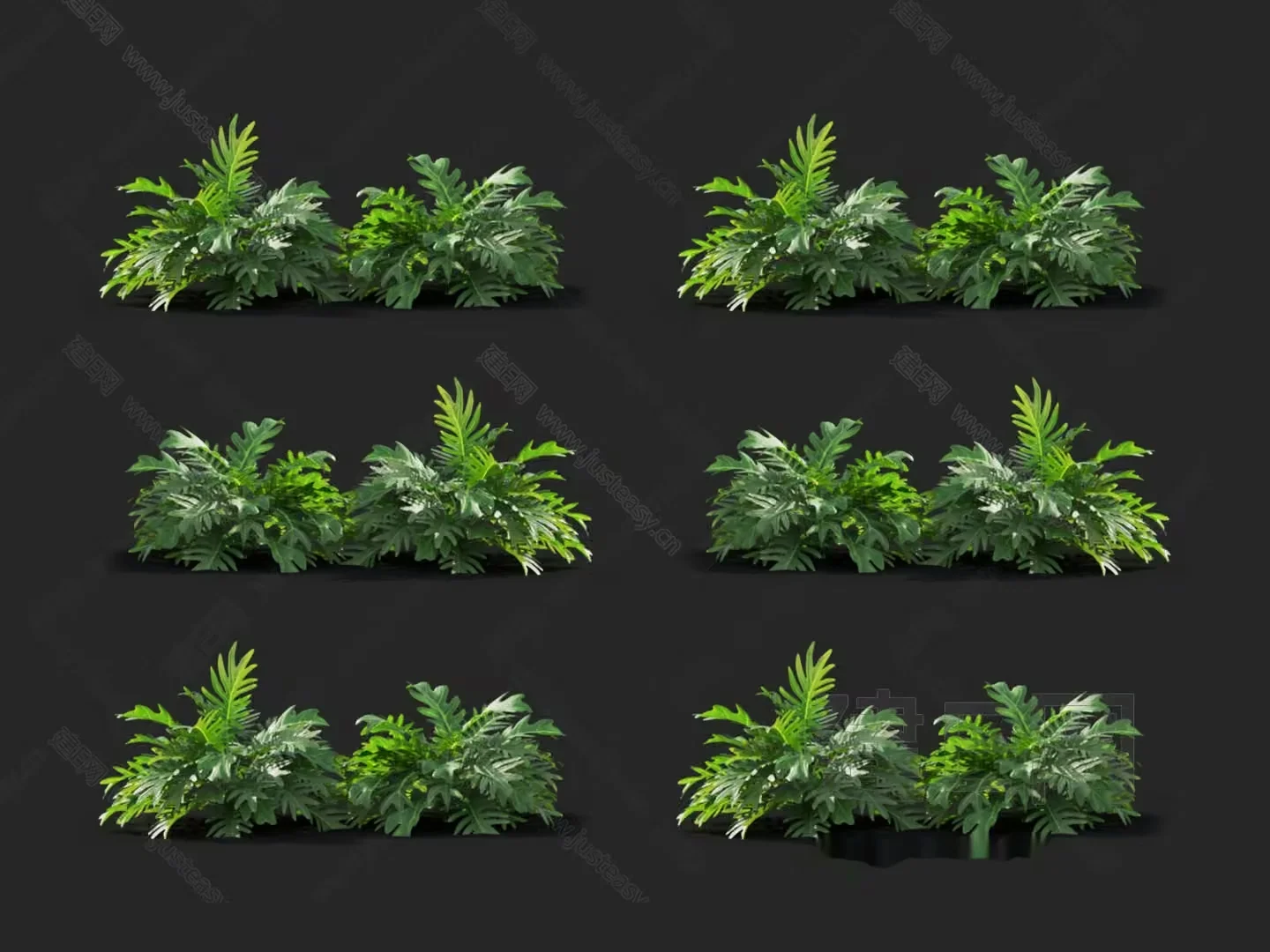 A Plant With Green Leaves 3D Model – 15963 – VRAY Render
