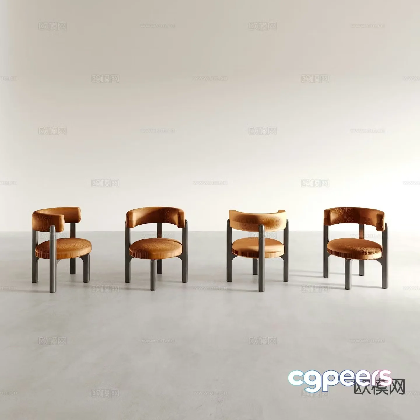 Modern leisure chair sofa chair back chair 3d model