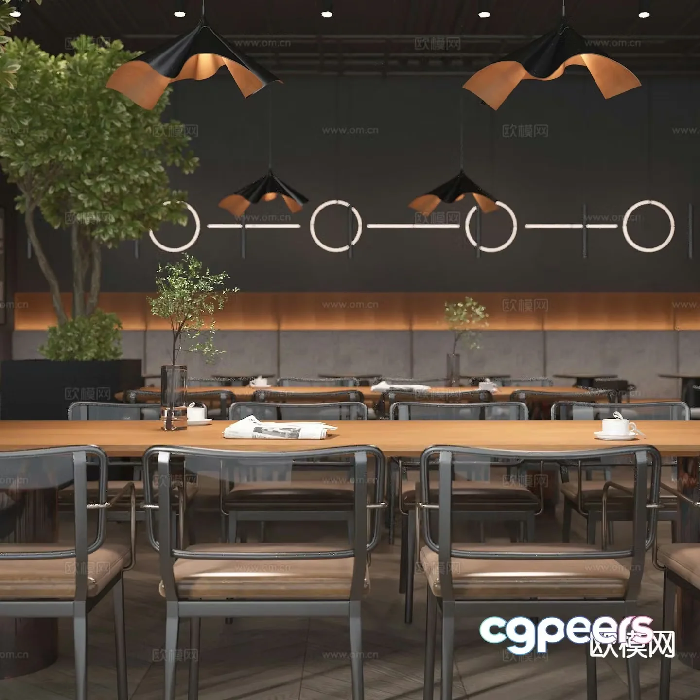 Italian restaurant tables and chairs coffee tables and chairs 3d model
