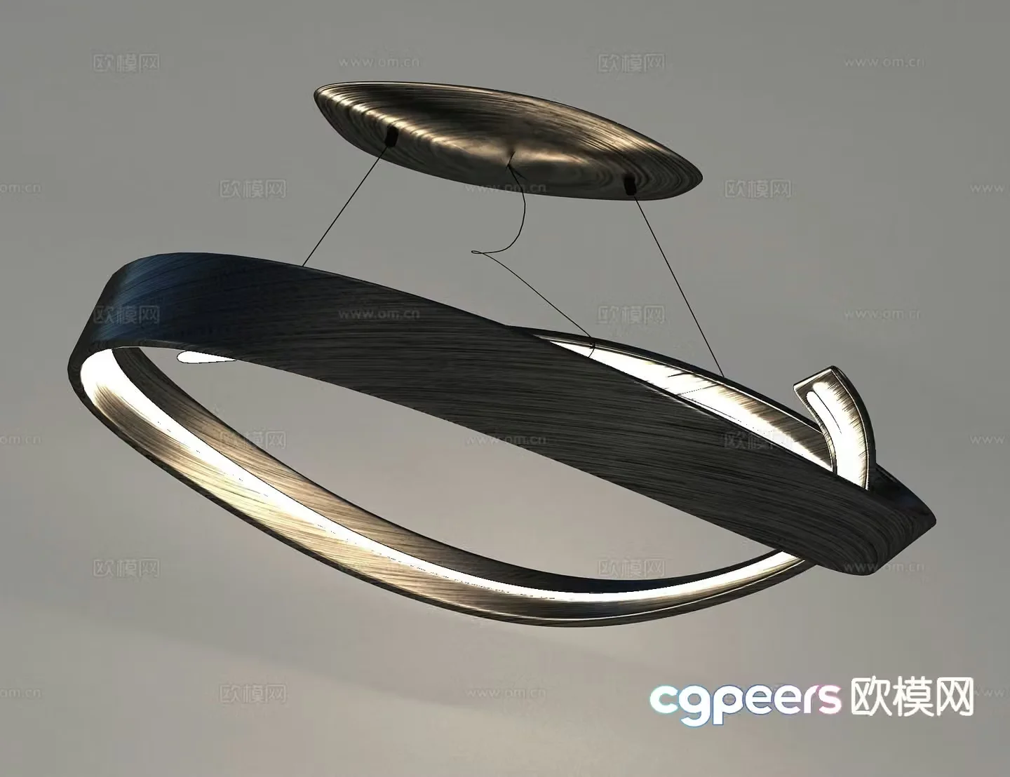 Ring chandelier geometric chandelier 3d model