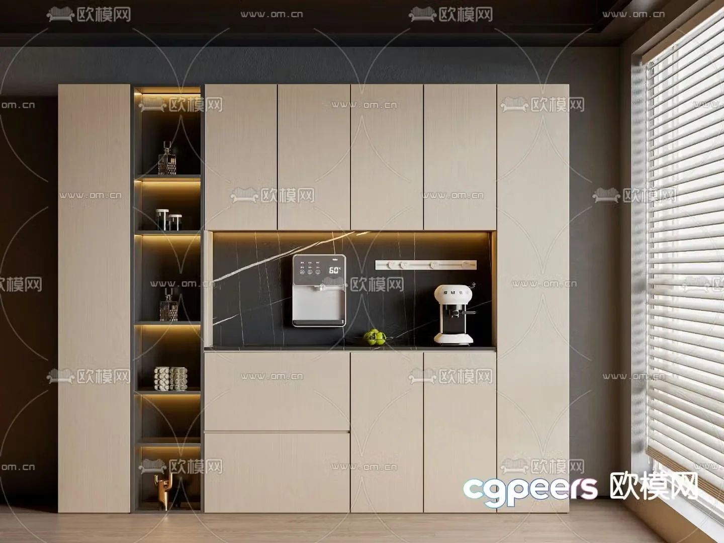 Modern sideboard 3d model