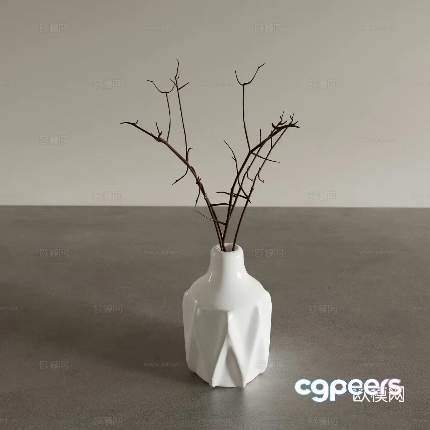Vase floral arrangement flower arrangement plant ornaments 3d model