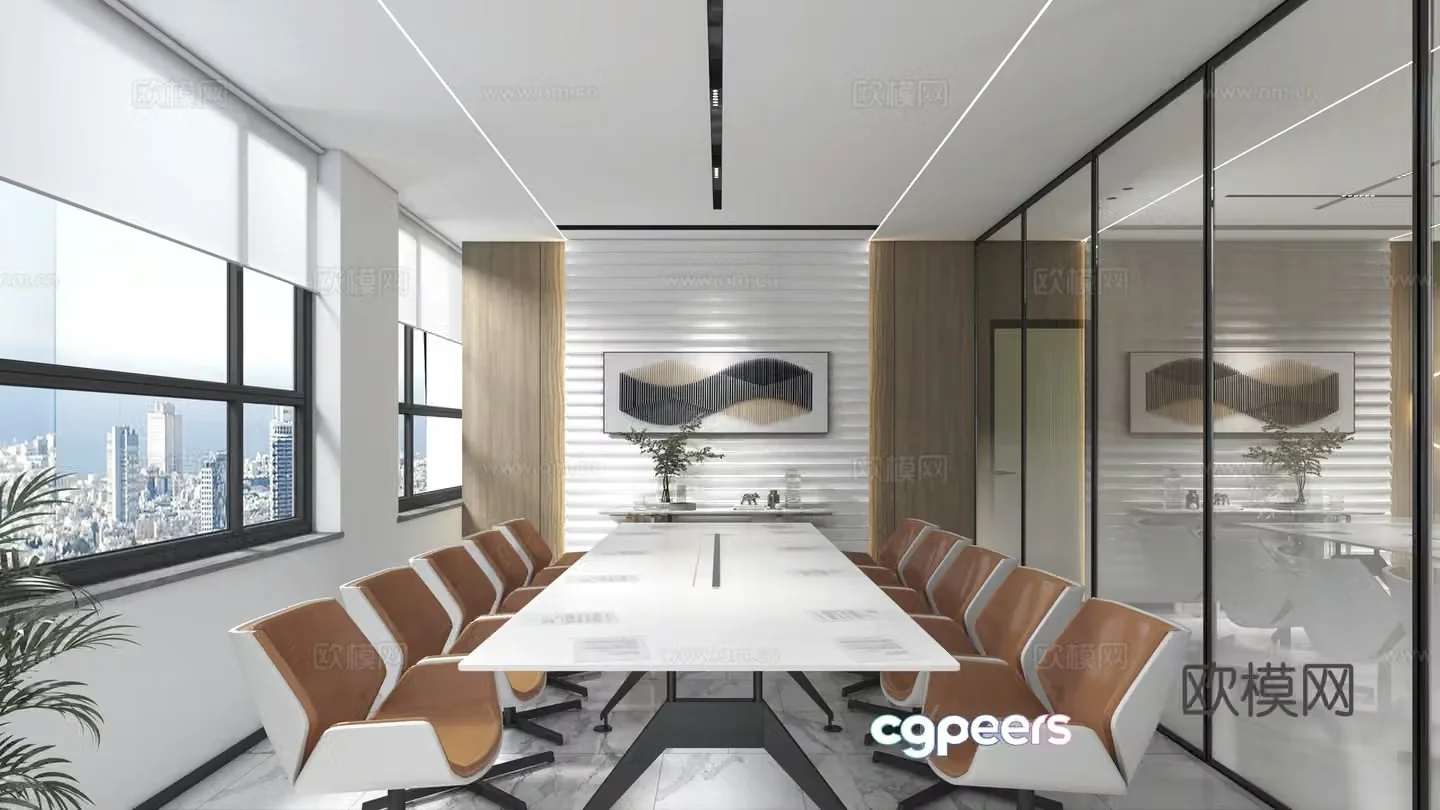 Modern multifunctional conference room 3d model