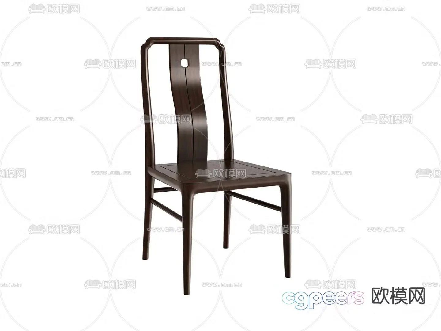 New Chinese style chair dining chair 3d model